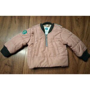 Buckle Me Baby Coat 6/9 Months Dusty Rose Car Seat Safety Winter Jacket Zipper